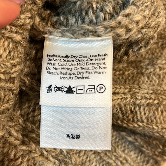 Eddie Bauer heritage men’s L brown 100% wool sweater - Picture 5 of 7